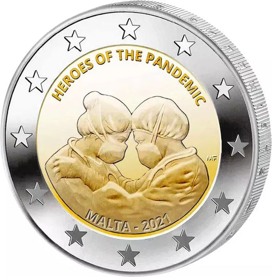 2 Euro Malte Héros de la pandémie 2021