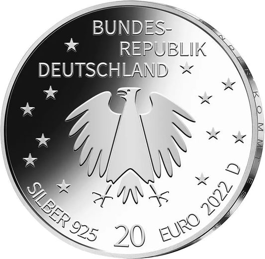 20 euros pour la République fédérale d'Allemagne, 50e anniversaire du Fonds allemand d'aide à l'enfance, 2022