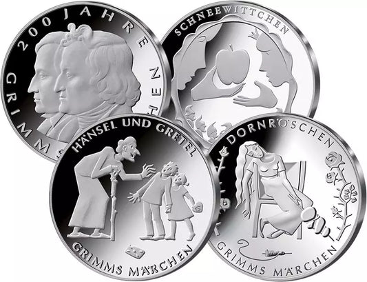 4 x 10 euros Allemagne Contes de Grimm 2012-2015