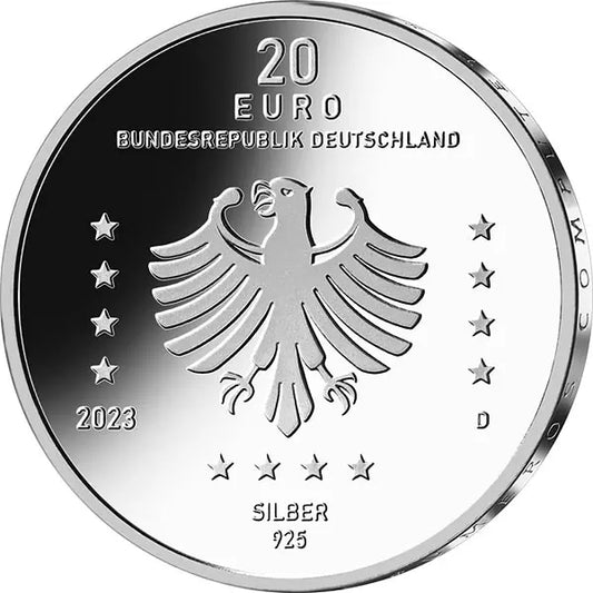 Pièce de 20 euros, République fédérale d'Allemagne, 400e anniversaire de la machine à calculer de Wilhelm Schickard, 2023 - État neuf