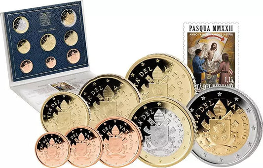 Coffret de pièces en euros du Vatican 2022, édition premier jour