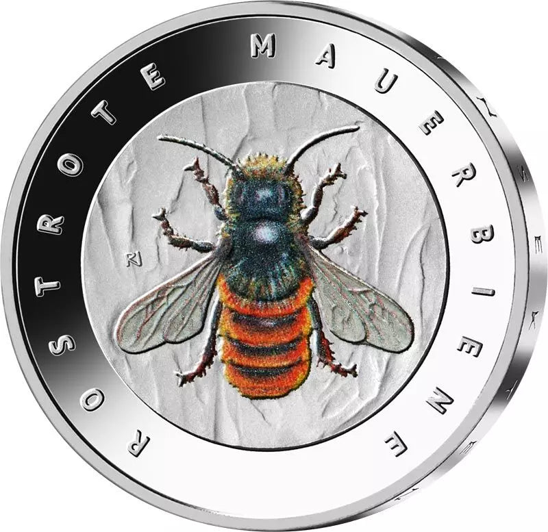 5 Euro BRD Wonderland Insects - Abeille maçonne rouge 2023 Estampée Brillante