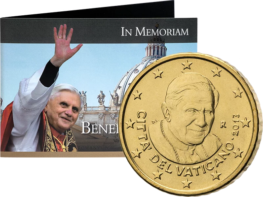 Pièce de 50 centimes Lettre du Vatican In Memoriam Pape Benoît XVI. 2023