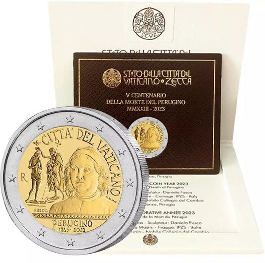 2 euros Vatican 500e anniversaire de la mort de Pietro Perugino 2023
