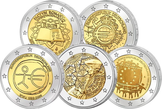 Coffret 5 x 2 Euro Saver Allemagne Les éditions allemandes de la série commune 2007-2022