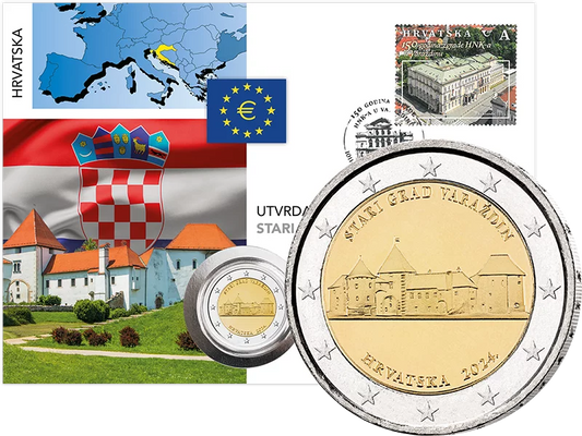 Lettre numismatique de 2 euros Croatie Varazdin 2024