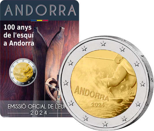 2 euros Andorre 100 ans de ski en Andorre 2024