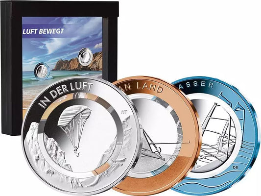 Lot de 3 x 10 euros BRD Air Moves 2019-2021
