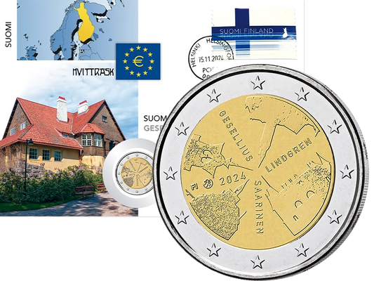 Lettre numismatique de 2 euros Finlande Architecture finlandaise 2024