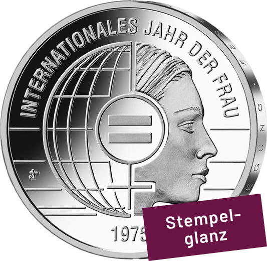 Pièce de 20 euros d'Allemagne, commémorant le 50e anniversaire de l'Année internationale de la femme 2025, en état neuf.