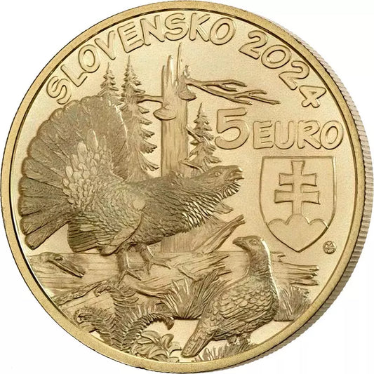 5 Euro Slovaquie Flore et Faune - Grand Tétras 2024