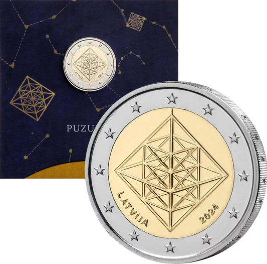 2 euros Lettonie Himmeli-Puzuris en Coincard officielle 2024
