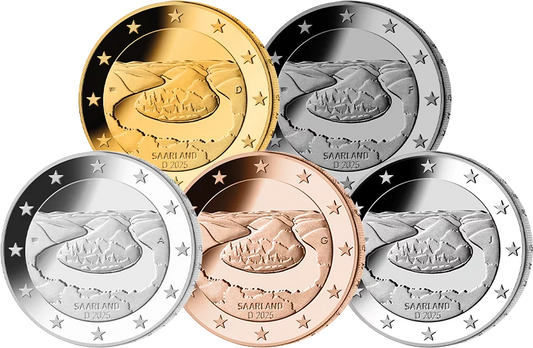 5 x 2 Euro BRD Édition Deluxe Saarschleife 2025