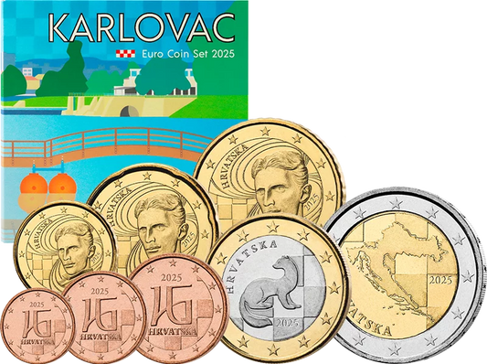 Série de pièces en euros Croatie Karlovac - Ville des Quatre Rivières 2025