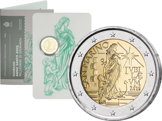 Pièce de 2 euros Saint-Marin, édition premier jour, Année Sainte 2025