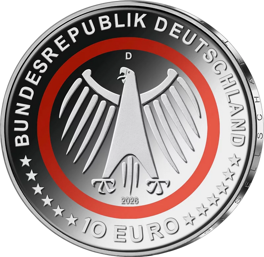 Plaque polie 10 euros Services de secours allemands 2026
