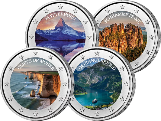 4 x 2 Euro Europe, reflets naturels avec application de couleur