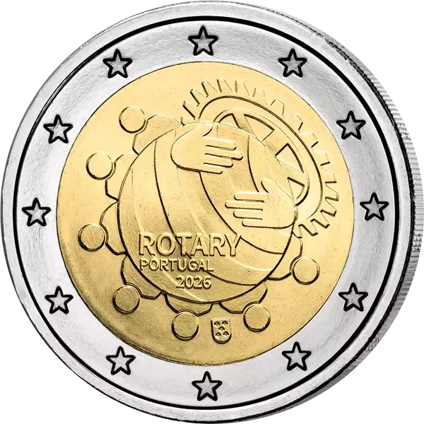 2 euros Portugal 100 ans du Rotary Club au Portugal 2026