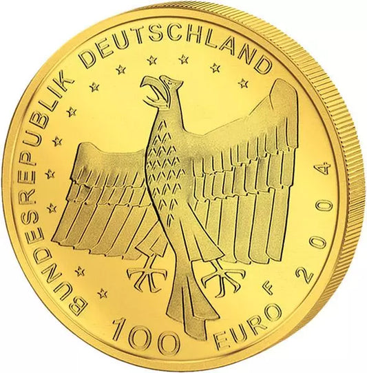 Pièce de 100 euros, République fédérale d'Allemagne, Bamberg, ville inscrite au patrimoine mondial de l'UNESCO, 2004, état neuf