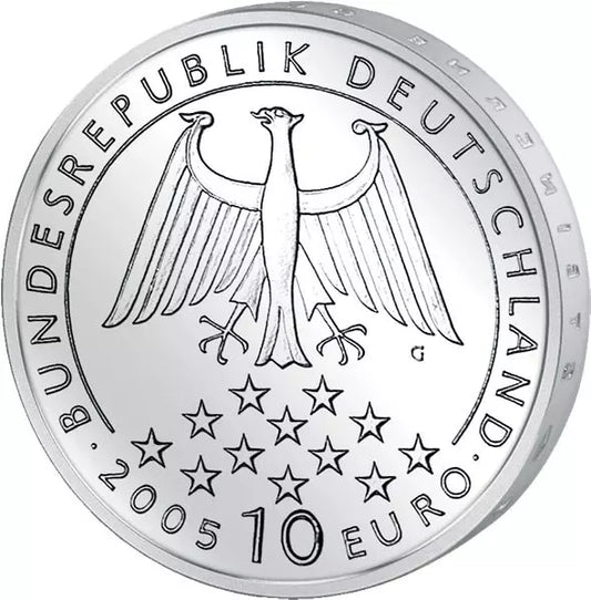 Pièce de 10 euros, République fédérale d'Allemagne, 200e anniversaire de la mort de Friedrich von Schiller, 2005, épreuve de disque