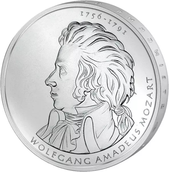 Pièce de 10 euros, Allemagne, 250e anniversaire de Wolfgang Amadeus Mozart, 2006, état neuf