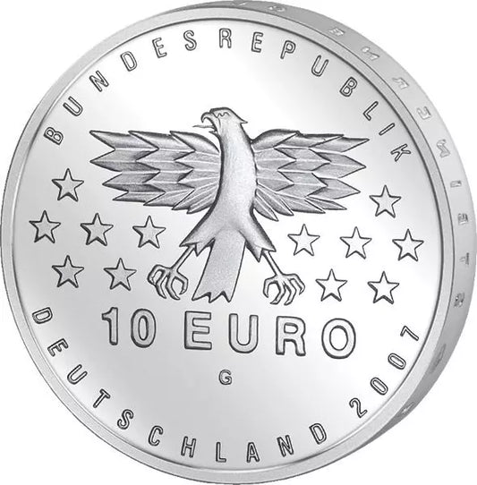 Pièce de 10 euros, République fédérale d'Allemagne, 50 ans du Land de Sarre, 2007, état neuf