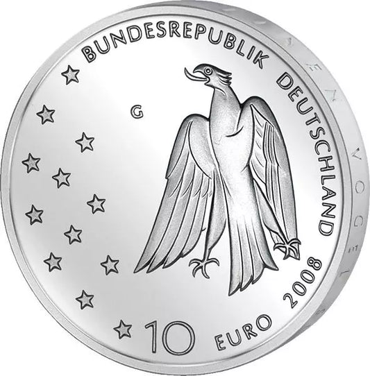 Pièce de 10 euros, République fédérale d'Allemagne, 125e anniversaire de Franz Kafka, 2008, état neuf