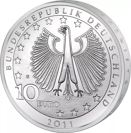 Pièce de 10 euros, République fédérale d'Allemagne, 200e anniversaire de la naissance de Franz Liszt, 2011, état neuf
