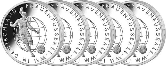 5x10 Euro Allemagne Coupe du Monde Féminine 2011 Preuve (A - J)