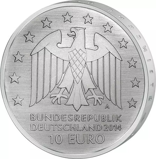 10 euros République fédérale d'Allemagne 250e anniversaire de Johann Gottfried Schadow 2014 Preuve