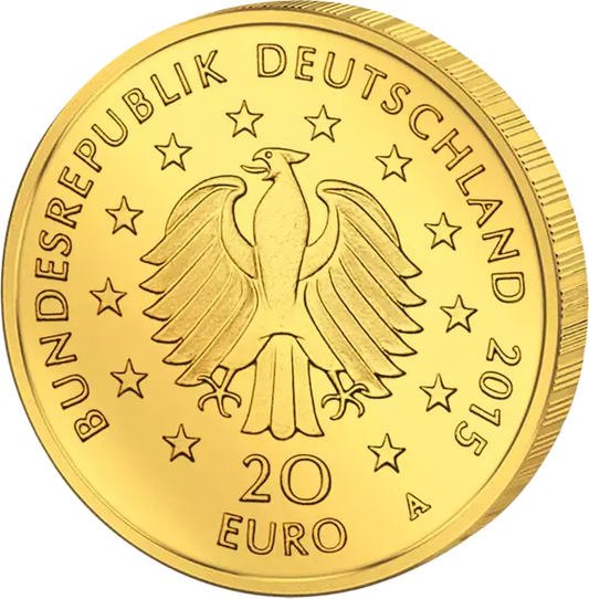 Pièce de 20 euros de la République fédérale d'Allemagne, Châtaigne des forêts allemandes, 2014, état neuf (A-J)