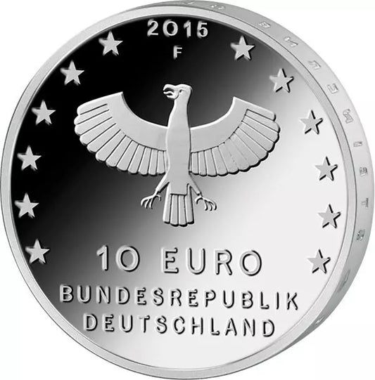 Pièce commémorative de 10 euros, République fédérale d'Allemagne, 1000 ans de Leipzig, 2015, qualité Fleur de Coin