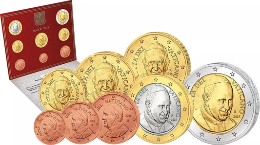 Coffret de pièces en euros du Vatican, édition premier jour 2015
