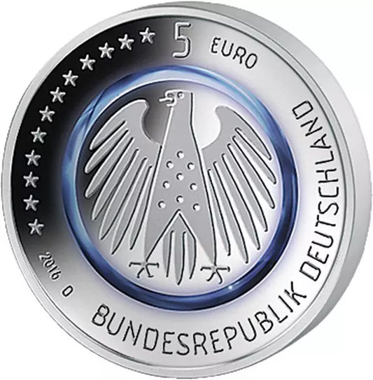 Preuve de 5 euros Allemagne Planète Bleue Terre 2016