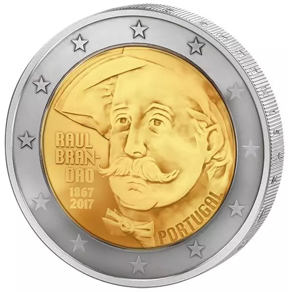 2 euros Portugal 150ème anniversaire Raúl Brandao 2017