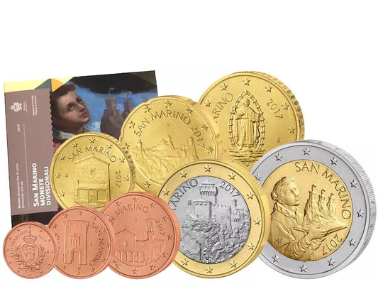 Coffret de pièces de monnaie en euros de Saint-Marin 2017