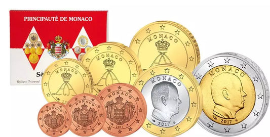 Coffret de pièces de monnaie en euros de Monaco 2017
