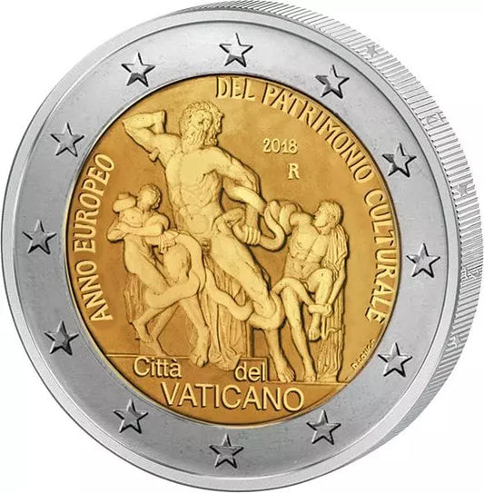 2 euros Année du patrimoine culturel du Vatican 2018