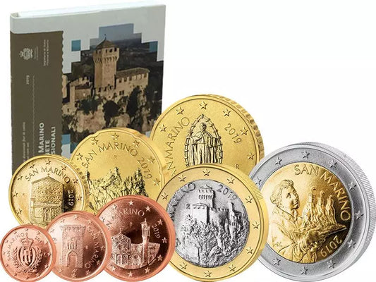 Coffret de pièces de monnaie en euros de Saint-Marin 2019