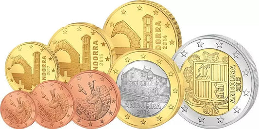 Série de pièces en euros Andorre 2014-2024