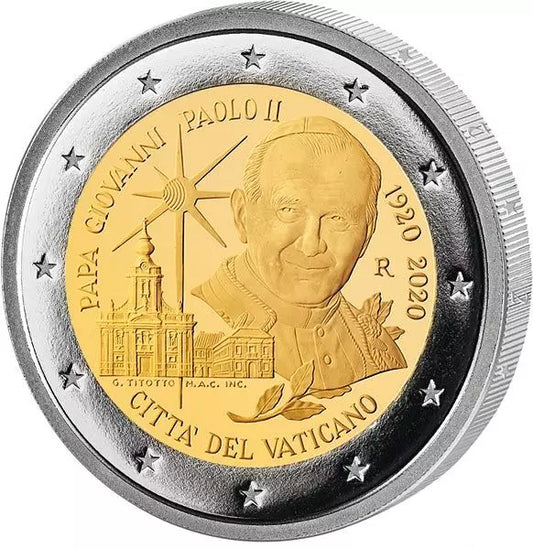 2 euros Vatican 100e anniversaire de Jean-Paul II 2020