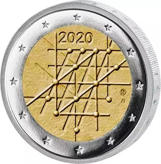 2 euros Finlande 100 ans de l'Université de Turku 2020