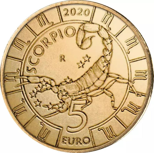 5 euros Saint-Marin Signe du zodiaque Scorpion 2020