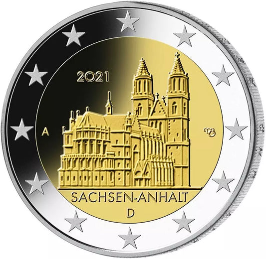 2 euros Allemagne Saxe-Anhalt Cathédrale de Magdebourg 2021