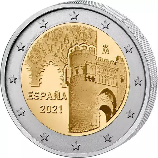 2 euros Espagne Site du patrimoine mondial de l'UNESCO Vieille ville de Tolède 2021