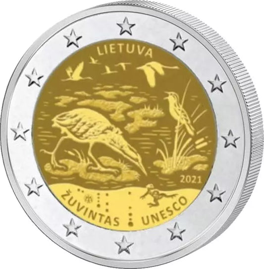 Réserve de biosphère de Lituanie Zuvintas 2021 (2 euros)