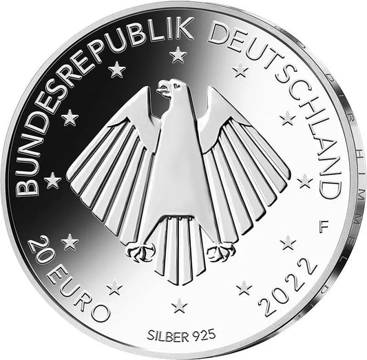 Pièce de 20 euros, Allemagne, 1 200 ans de l’abbaye de Corvey, 2022, état neuf.