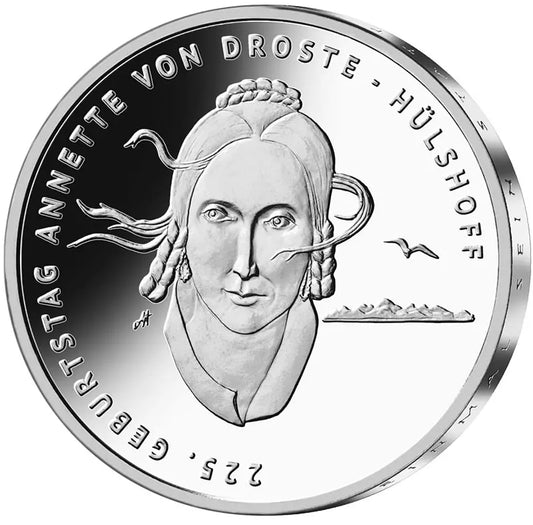 20 euros Allemagne 225e anniversaire d'Annette von Droste-Hülshoff 2022 État neuf