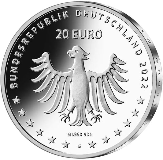 20 euros Allemagne 225e anniversaire d'Annette von Droste-Hülshoff 2022 État neuf