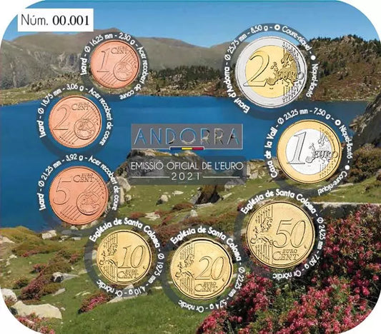Coffret de pièces en euros Andorre 2021
